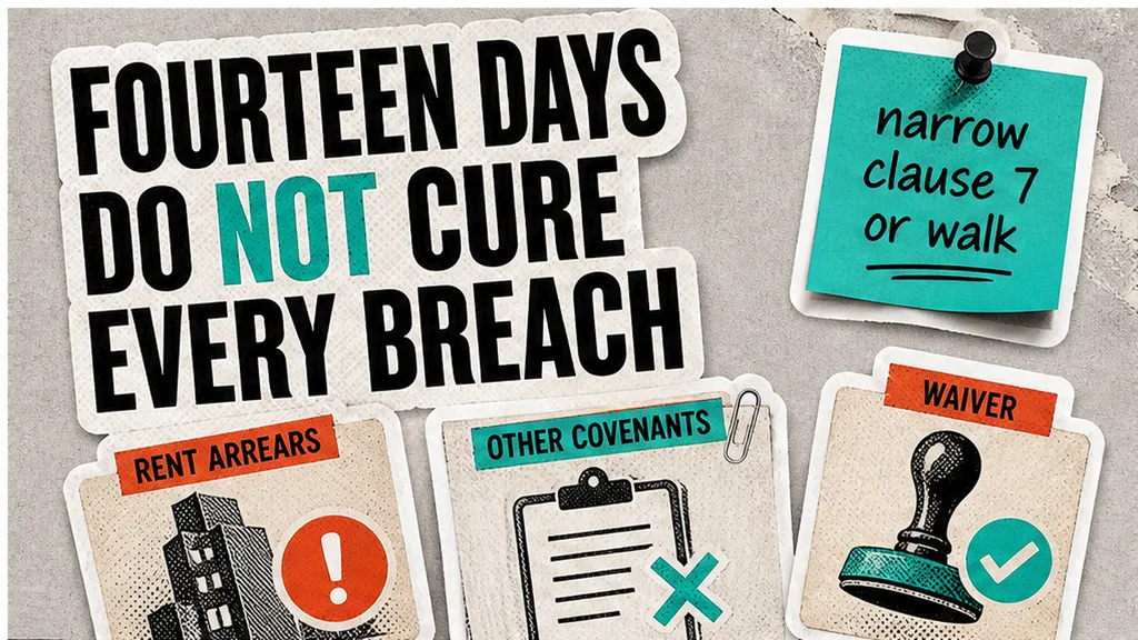 Fourteen days of notice do not cure every commercial lease breach