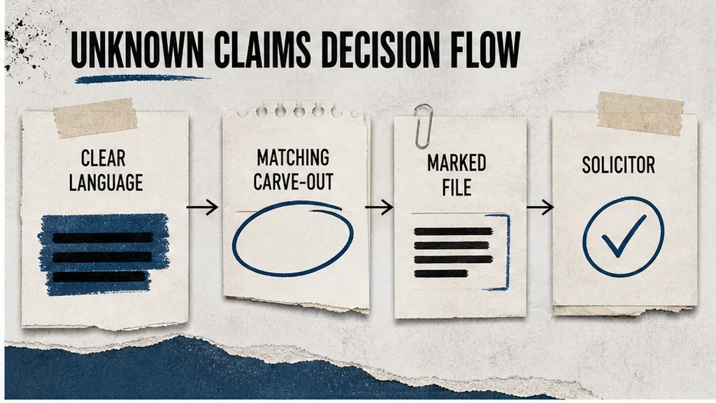 A full-and-final line and a saved-claims carve-out marked side by side on a commercial dispute settlement