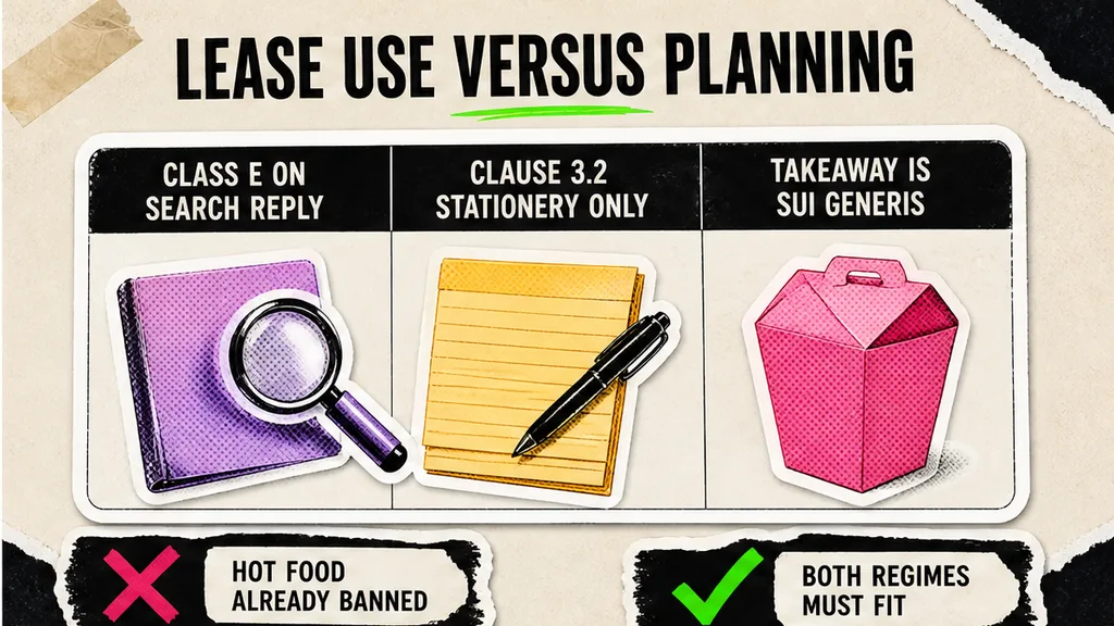 Planning Class E set beside a narrower lease user clause