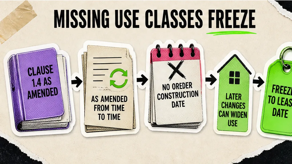Interpretation clause without a Use Classes Order freeze date