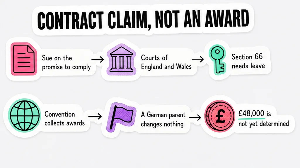A contract-claim path into the courts beside an award path that needs leave.