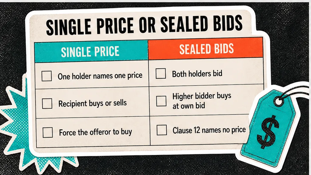 One named price, where the recipient buys or sells, set beside sealed bids where the higher bidder buys at its own bid, in the section on what a single price lets the recipient do.