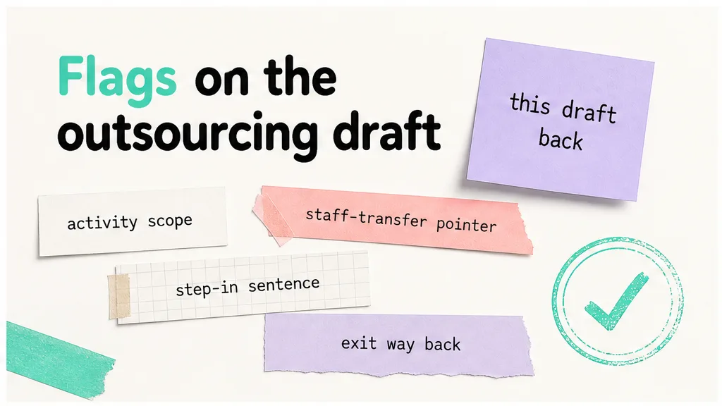 Outsourcing Agreement Review Tool: Risks Highlighted on the Transfer Draft